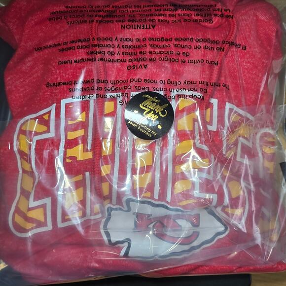 KC Kansas City Chiefs Lightweight Soft Pullover Hoodie Womens XS, Girls L - Picture 6 of 6